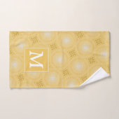 Monogramme jaune cercles motif (Serviette à main)