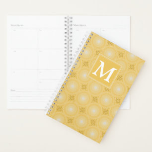 Monogramme jaune cercles motif