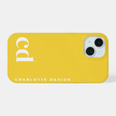 Monogramme jaune clair simple (Verso Horizontal)