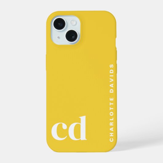 Monogramme jaune clair simple (Verso)
