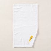 Monogramme jaune doré sur fond blanc (Serviette à main)