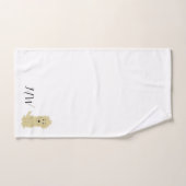 Monogramme Jaune Goldendoddle Design chien (Serviette à main)