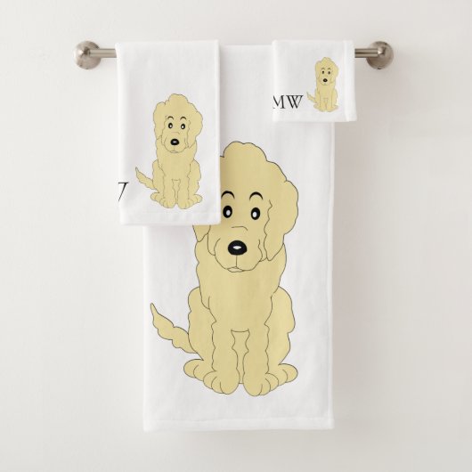 Monogramme Jaune Goldendoodle Chien Design (En situation)