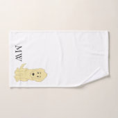 Monogramme Jaune Goldendoodle Chien Design (Serviette à main)