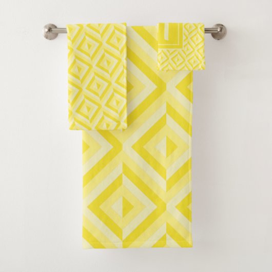 Monogramme Jaune Motif diamant à trois tons (En situation)