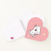 Monogramme & joli chaton sur un cahier rose clair (Intérieur)