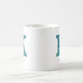 Monogramme K Blue Glittery Mug (Centre)