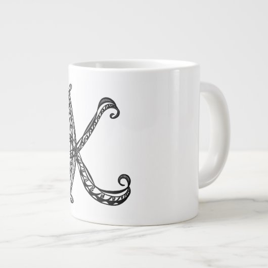 Monogramme K Jumbo Mug (Devant droit)