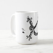 Monogramme K Mug avec notes de musique II (Devant gauche)