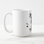 Monogramme K Mug avec notes de musique II (Gauche)