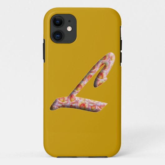 Monogramme L en Motif Rose Iphone 5 Coque (Dos)