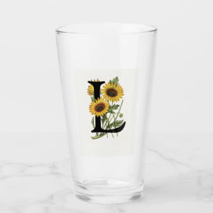 Monogramme L verre de marguerite de cap de