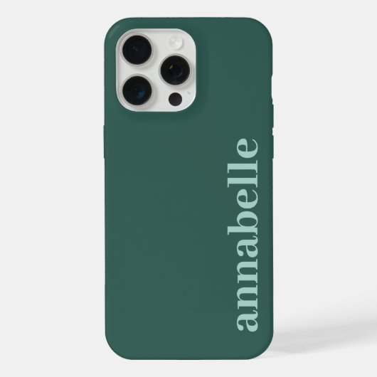 Monogramme latéral Nom Sea Green & Teal Minimalist (Verso)