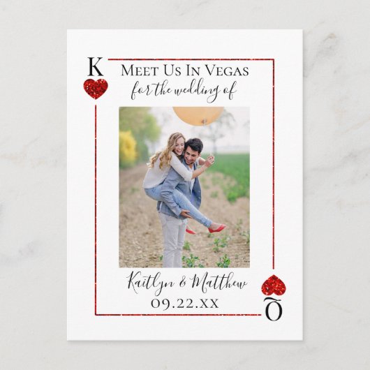 Monogramme Lecture Carte Mariage Photo Enregistrer (Devant)