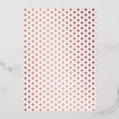 Monogramme Lecture Carte Mariage Real Rose Gold Fo (Verso)