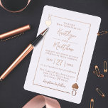 Monogramme Lecture Carte Mariage Real Rose Gold Fo<br><div class="desc">Célébrez dans le style avec ces invitations de mariage chic et très tendance. Ce design est facile à personnaliser avec votre libellé d'événement spécial et vos invités seront ravis quand ils reçoivent ces invitations fabuleux.</div>