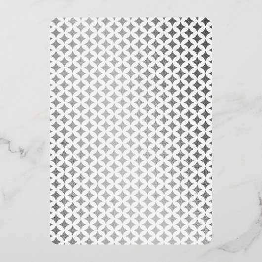 Monogramme Lecture Carte Mariage Real Silver Foil (Verso)