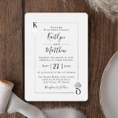 Monogramme Lecture Carte Mariage Real Silver Foil