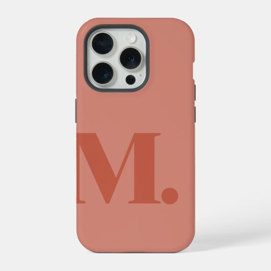 Monogramme Lettre Rouge Clair Couleur De Base Mini (Verso)