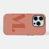 Monogramme Lettre Rouge Clair Couleur De Base Mini (Verso Horizontal)