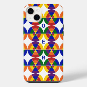 Monogramme LGBT Pride Motif arc-en-ciel géométriqu