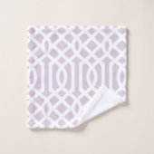 Monogramme Lilac et Grey Trellis | Couleurs modifi (Gant de toilette)