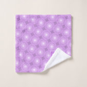Monogramme lilas cercles pourpres motif (Gant de toilette)