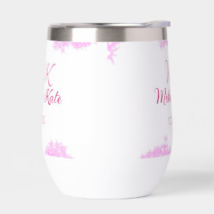 Monogramme lueur scintillement rose ajouter nom de