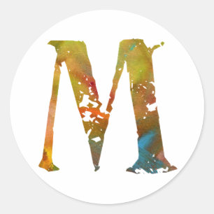 Monogramme - M - autocollant