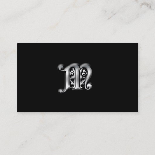 Monogramme M carte de visite (Devant)