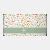 Monogramme M de motif de fleur stylisé pastel colo (Recto)