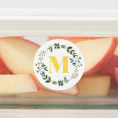 Monogramme M en or/citron avec stickers à anneaux  (Apposé)