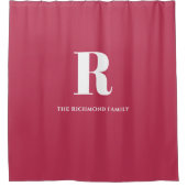 Monogramme Magenta Douche rideau (Devant)