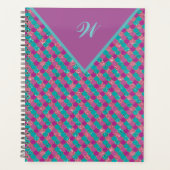 Monogramme Magenta Purple Pink Turquoise Sirène Ét (Devant)