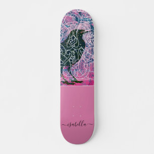 Monogramme magique Raven Runestone Skateboard