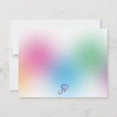 Monogramme manuscrit coloré Modèle arc-en-ciel (Dos)
