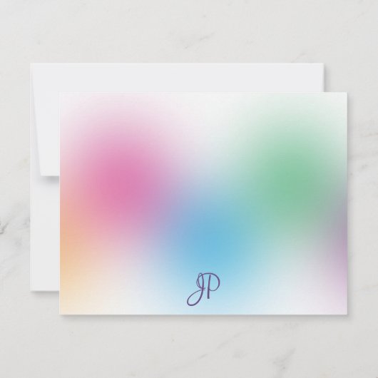 Monogramme manuscrit coloré Modèle arc-en-ciel (Dos)
