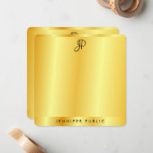 Monogramme manuscrit Modèle Gold Revêtement métall (Devant/Arrière en situation)