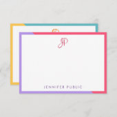 Monogramme manuscrit Moderne Simple Modèle (Devant / Derrière)