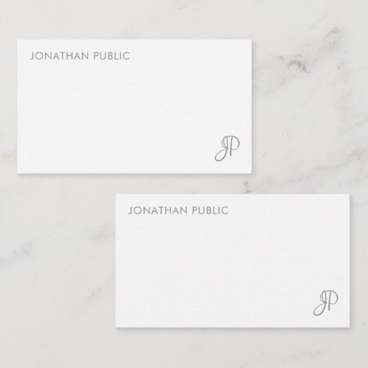 Monogramme manuscrit personnalisé Modèle simple (Devant / Derrière)
