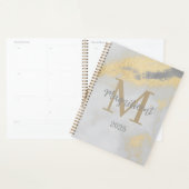 Monogramme Marbre initial or et gris 2025 Non daté (Devant avec enveloppe)