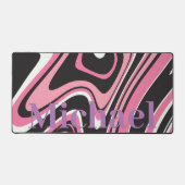 Monogramme marbre moderne l rose et noir (Recto)