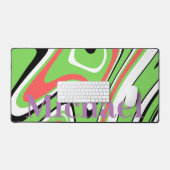 Monogramme marbre moderne motif l vert pourpre (Clavier et souris)