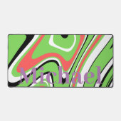 Monogramme marbre moderne motif l vert pourpre (Recto)