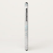 Monogramme marbré Turquoise Coque iPhone X (Dos/Gauche)