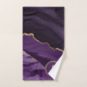 Monogramme Marbre violet Agate Parties scintillant (Serviette à main)