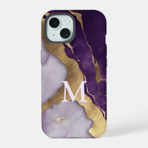Monogramme Marbre Violet Minimaliste Scandinave