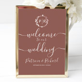 Monogramme Mariage Affiche de bienvenue