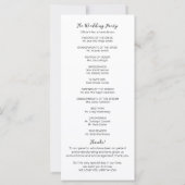 Monogramme Mariage Cérémonie Programme 4x9 Carte (Dos)