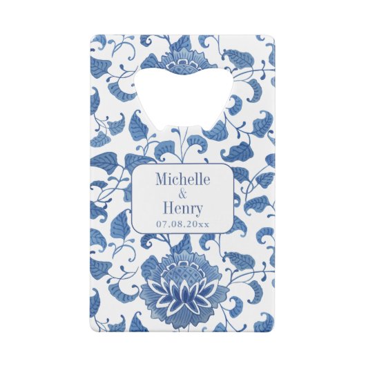 Monogramme Mariage Chinoiserie Bleu Et Blanc (Dos)